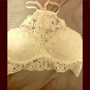 White lace bra